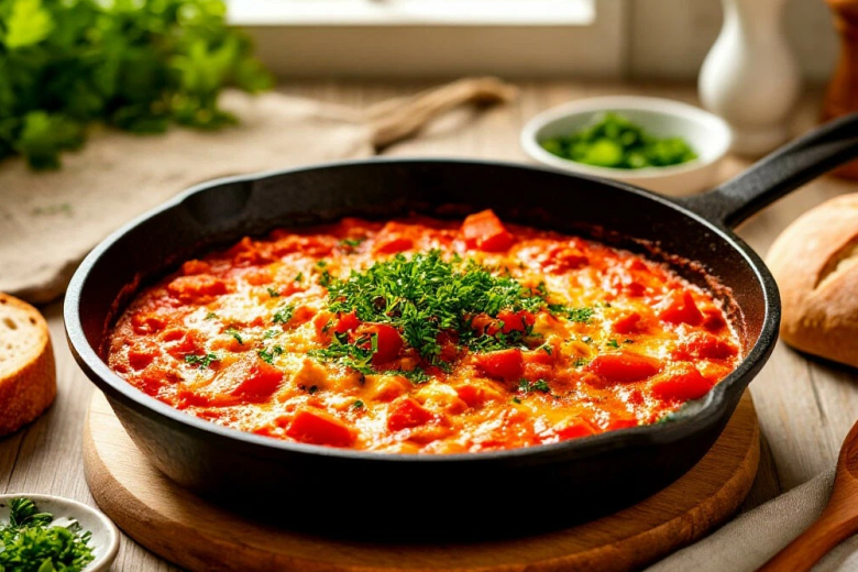 Яичница по-грузински: ингредиенты как на шакшуку, но вкус совершенно другой