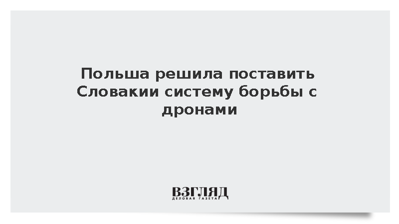 Косиняк-Камыш: Польша передаст Словакии систему борьбы с дронами