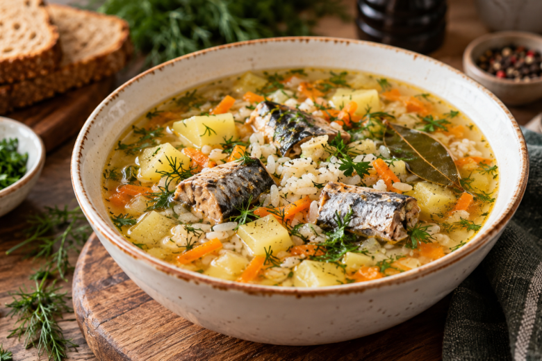 Никто не думал, что он такой вкусный: забытый суп из СССР с баночкой сайры и рисом