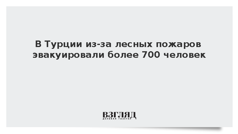 В Турции из-за лесных пожаров эвакуировали более 700 человек