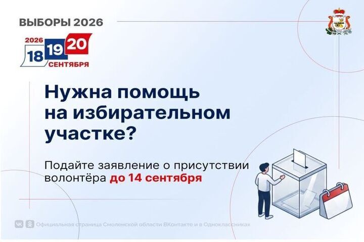 Чтобы проголосовать на выборах, смоляне могут обратиться за помощью к волонтерам