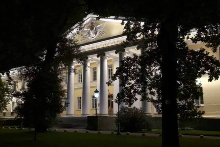 В Петербурге исторический фасад Мариинской больницы засиял сотнями огней