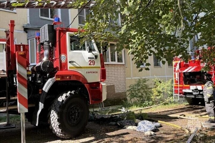 Названа причина пожара в квартире под Тулой, где спасли шестерых детей