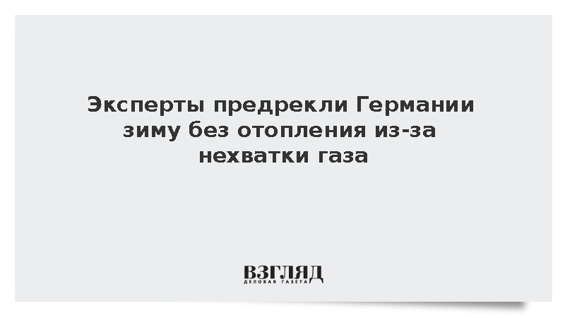 Глава INES: Германия зимой останется без газа из-за полупустых хранилищ