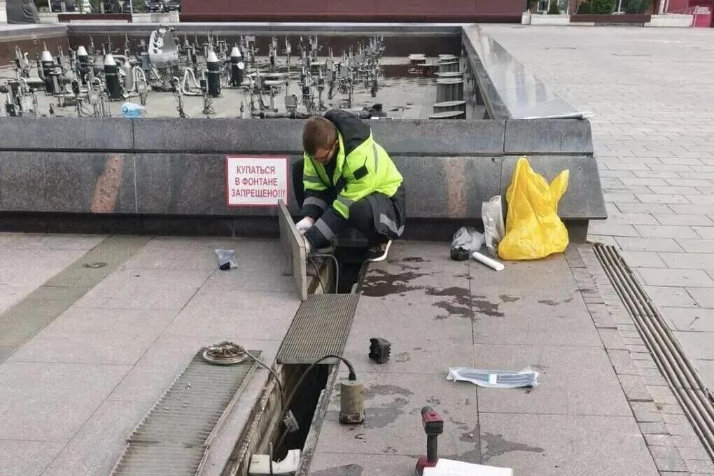 В Пензе приступили к консервации фонтана на улице Московской