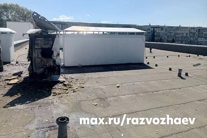 Появились кадры с загоревшимся после атаки ВСУ детсадом в российском портовом городе