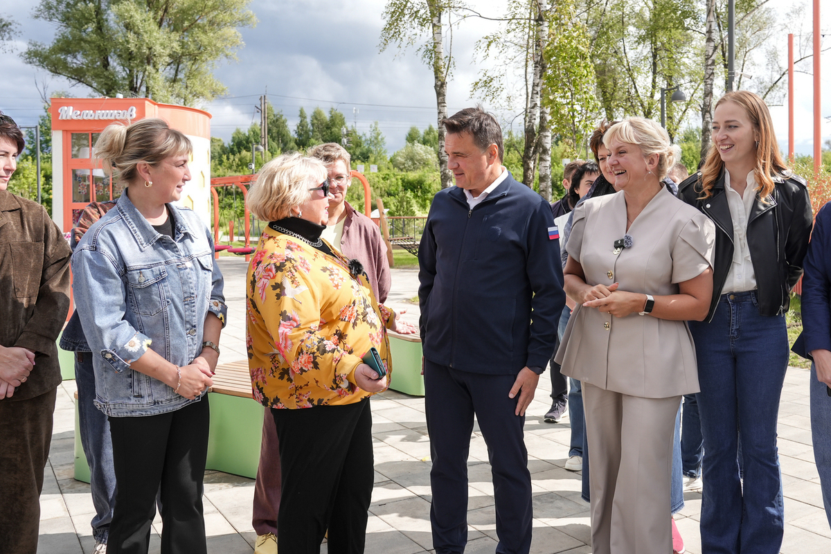 Губернатор Подмосковья оценил результаты благоустройства парка «ЛиАЗ»