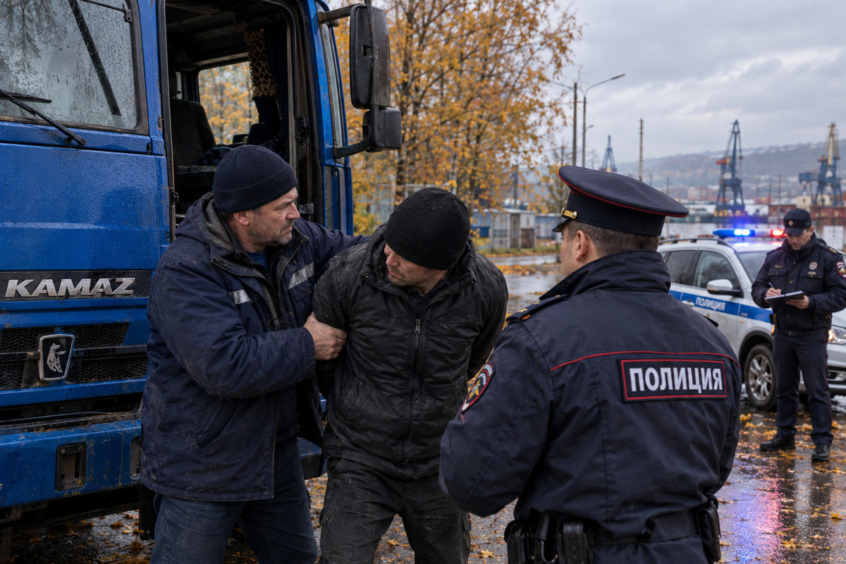 «Остановился на ночлег»: водитель грузовика скрутил пробравшегося в кабину вора и передал полиции