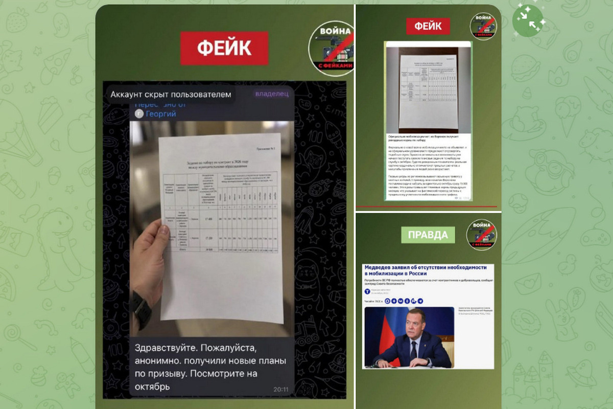Фейком назвали информацию о мобилизации в октябре 15 тысяч воронежцев
