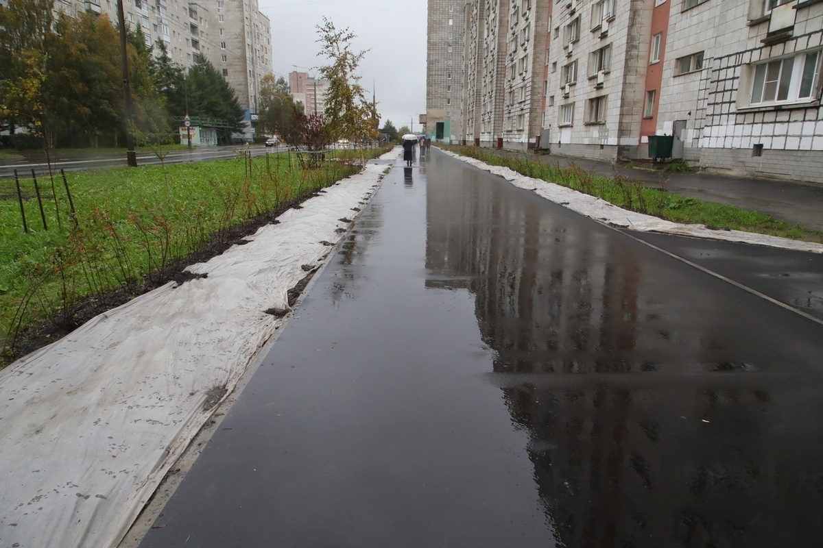 В Северодвинске началась приёмка участка улицы Ломоносова