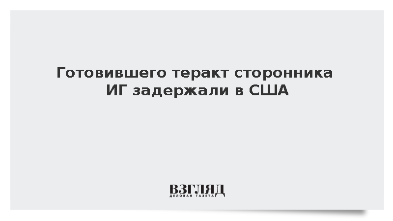 Минюст США: ФБР предотвратило теракт сторонника ИГ в Пенсильвании