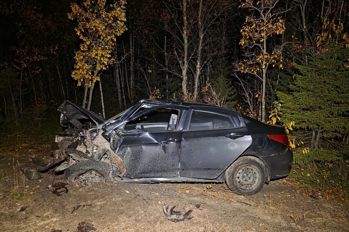 Машина не поделила обочину с остановившимся авто на «Коле» и четверо пострадали