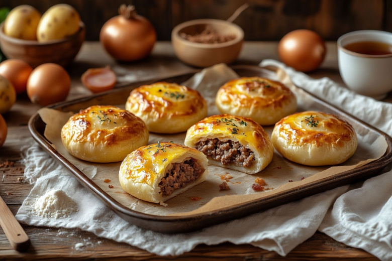 Эти картофельные пирожки с мясом семья просит чаще драников и пирогов: пеку из 1 кг картошки и пачки фарша