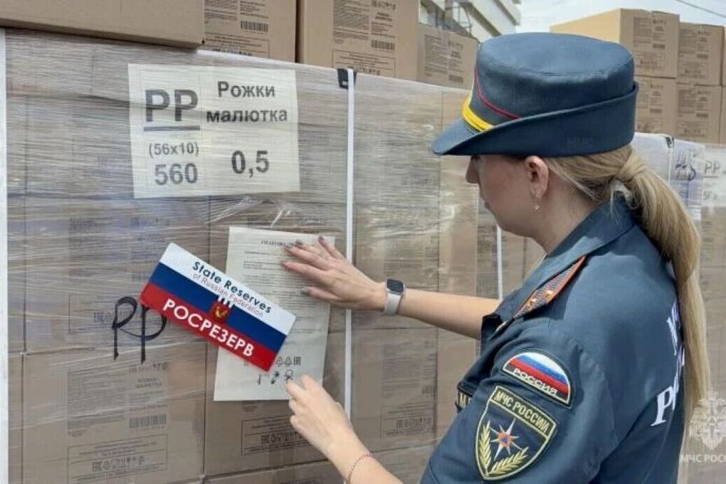 МЧС доставило в Курскую область три партии гуманитарных грузов