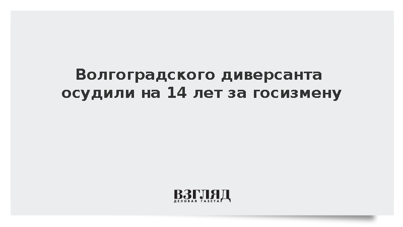 Суд в Саратове приговорил волгоградца к 14 годам колонии за госизмену