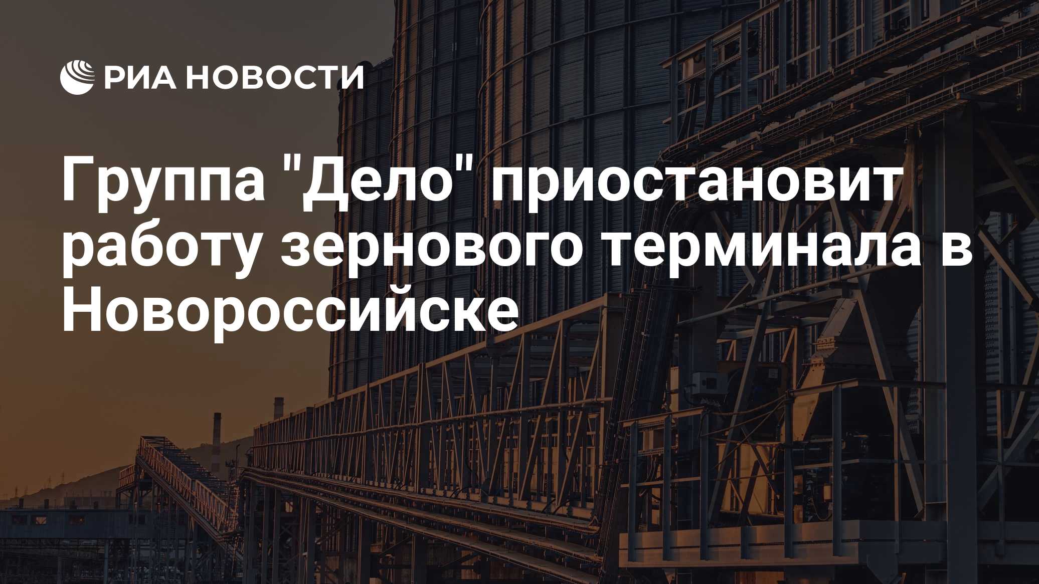 Группа "Дело" приостановит работу зернового терминала в Новороссийске