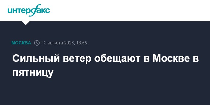 Сильный ветер обещают в Москве в пятницу