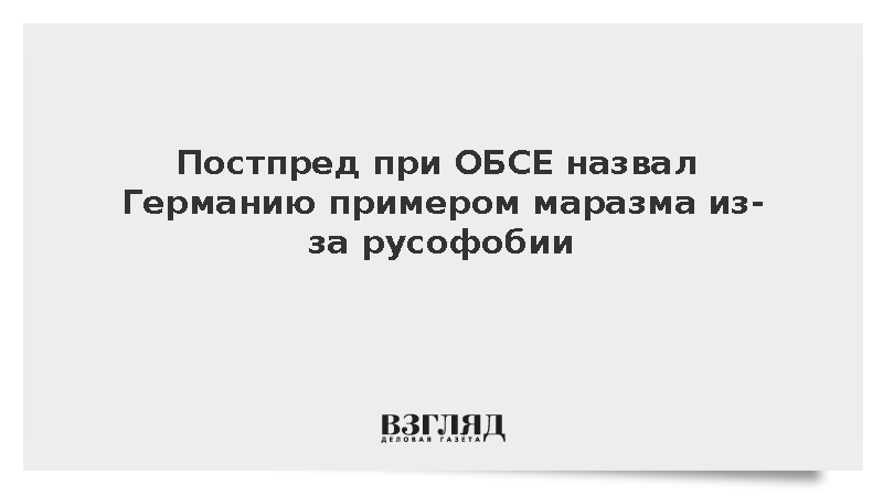Полянский назвал Германию ярким примером доведения русофобии до крайностей
