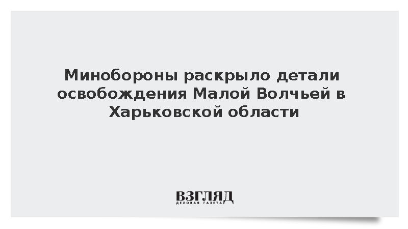 Российские войска освободили Малую Волчью после зачистки неба от беспилотников