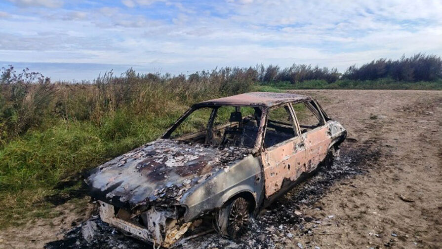 Россиянка угнала машину после ДТП и сожгла ее в поле