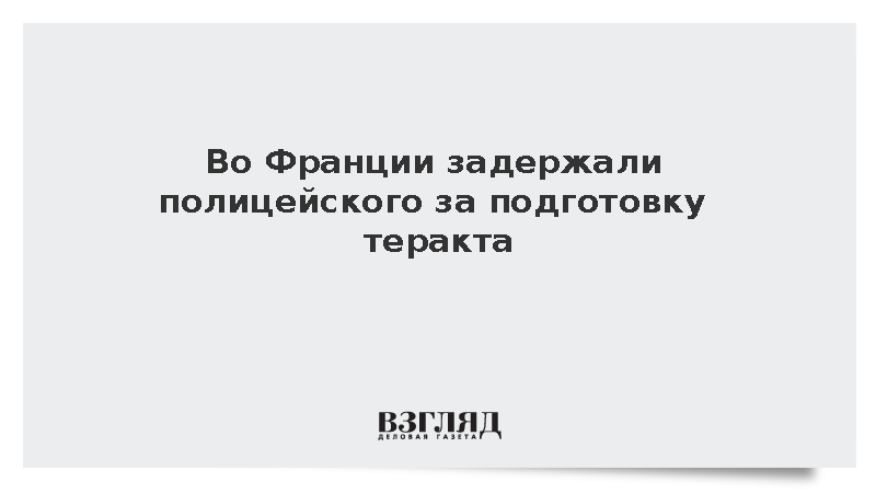 Во Франции предъявили обвинения полицейскому за подготовку теракта