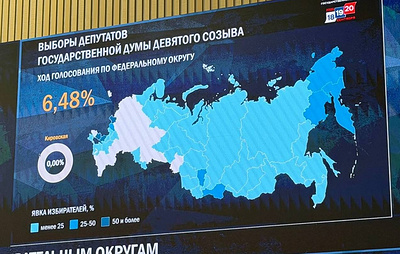 Явка на выборах в Госдуму на 12:00 мск составила 6,48%