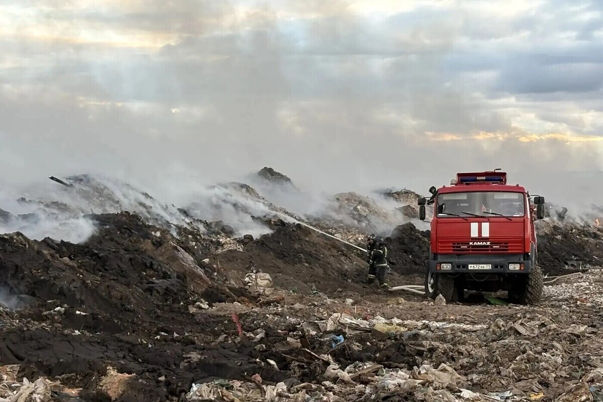 В Туле власти провели штаб по пожару на полигоне ТБО, который горит с 11 августа