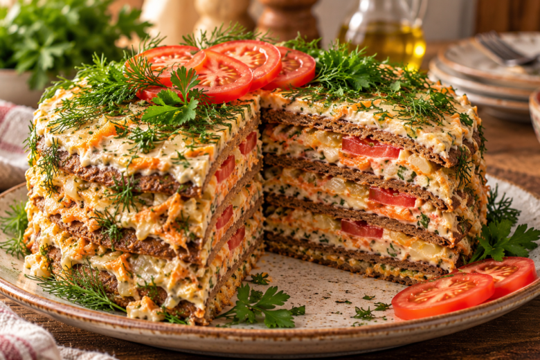 Закуска-торт из печени: и полезно, и вкусно — точно станет хитом застолья