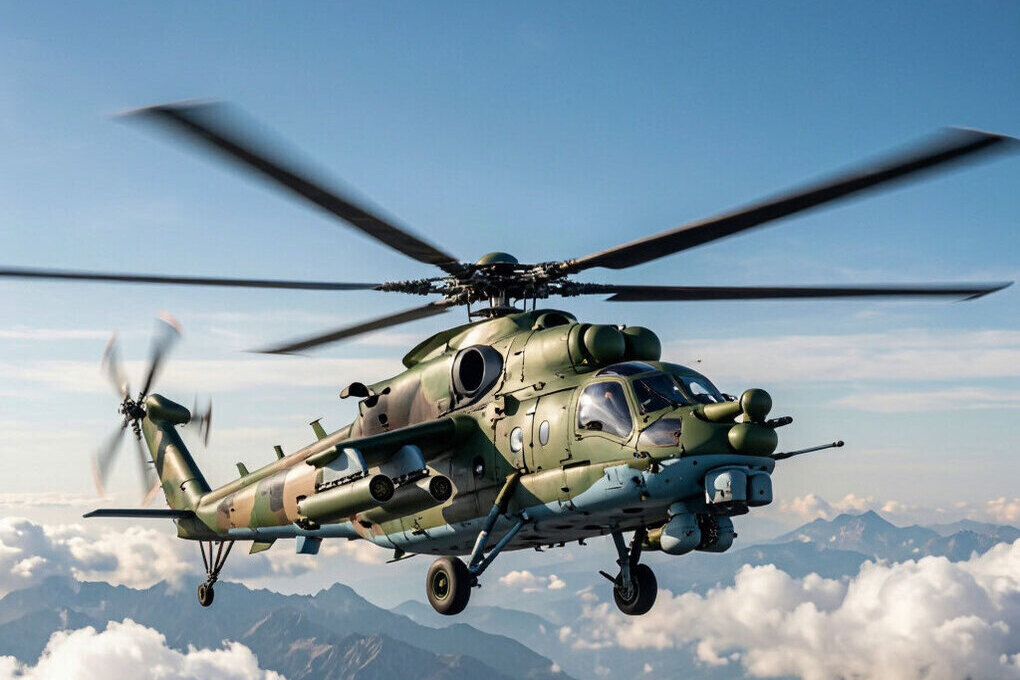 Вертолёт санавиации Ми-8 совершил жёсткую посадку