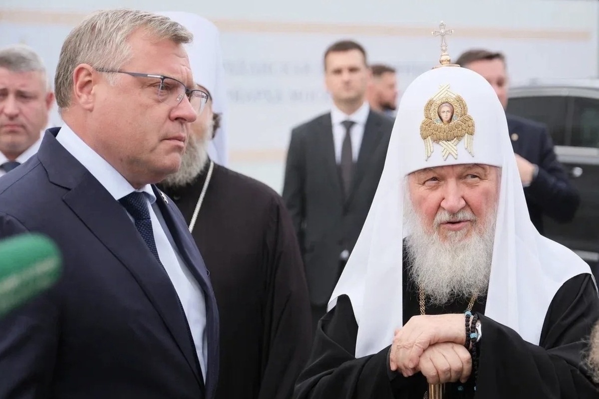 Патриарх Кирилл посетил строящийся храм Александра Невского в Астрахани