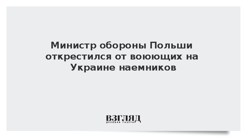 Косиняк-Камыш опроверг создание легиона из наемников Польши для Украины
