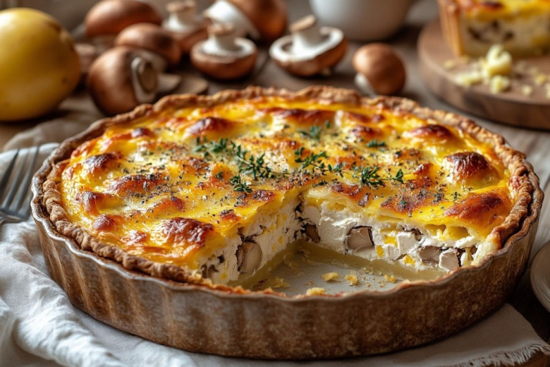 Вместо обычной картошки с курицей подаю на ужин киш: ингредиенты те же, но вкус и подача круче