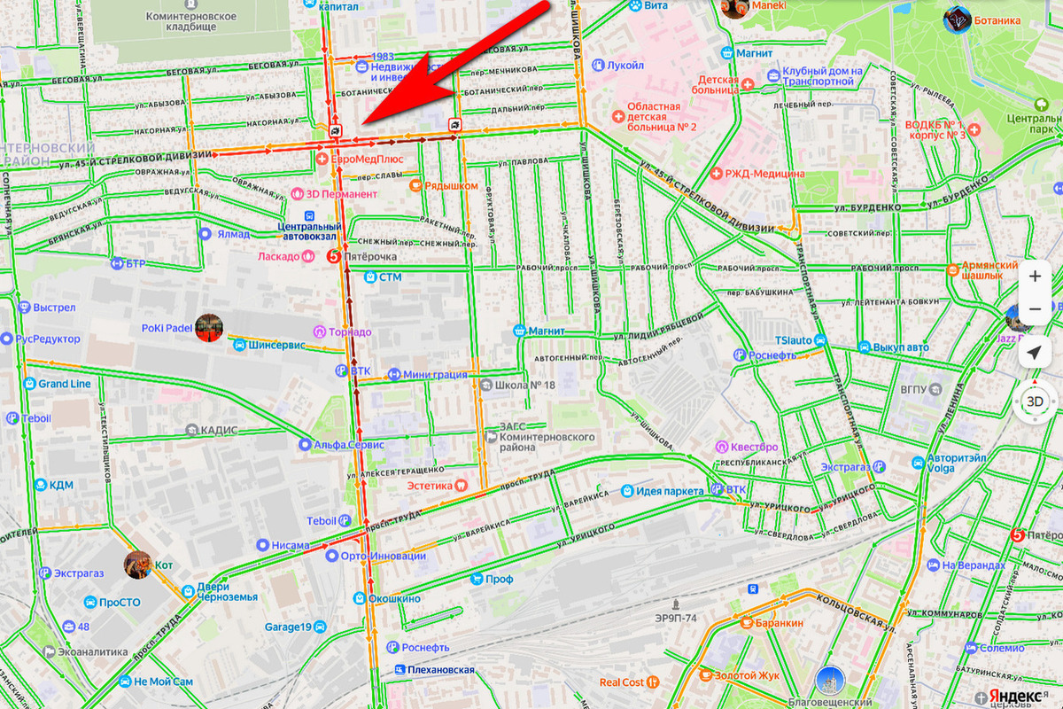 В Воронеже пробка в два километра держится на Московском проспекте уже пару часов