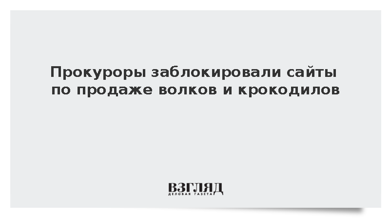 В трех регионах России закрыли сайты по продаже диких хищников