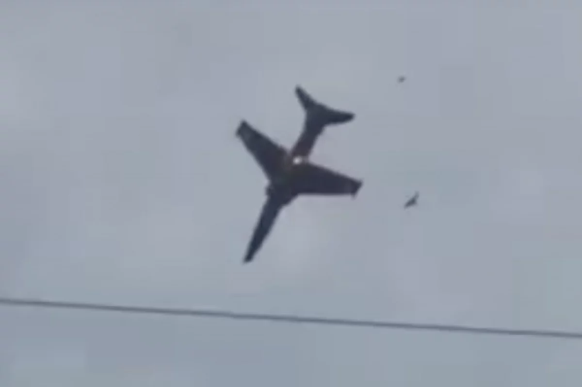 Появились кадры крушения самолета ВВС Британии