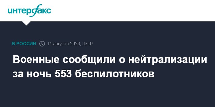 Военные сообщили о нейтрализации за ночь 553 беспилотников