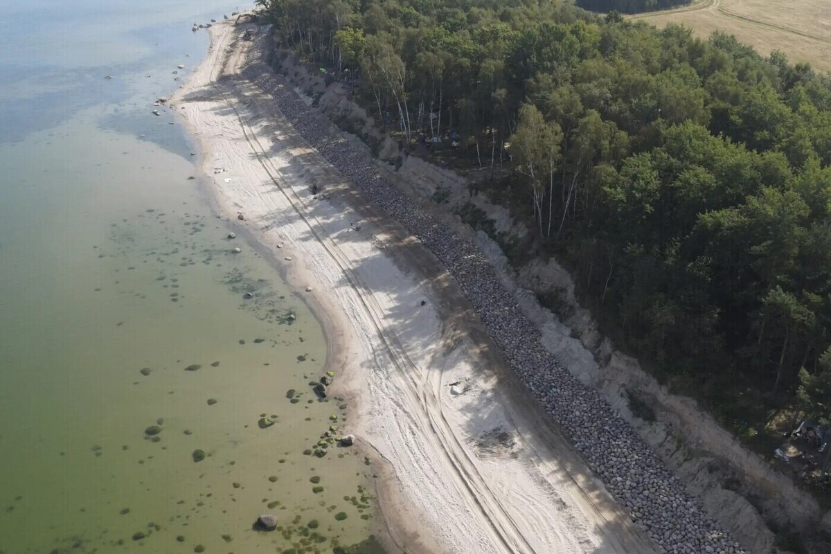 В Калининградской области укрепили 22,7 км морского берега