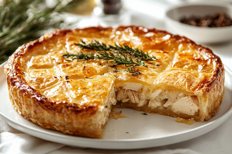 Осенью балую семью ленивым курником: нежная куриная начинка с яйцом и луком и простое тесто