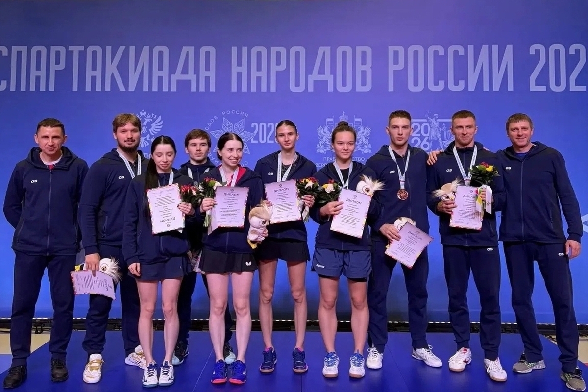 Сборная Краснодарского края взяла бронзу Спартакиады народов России по настольному теннису
