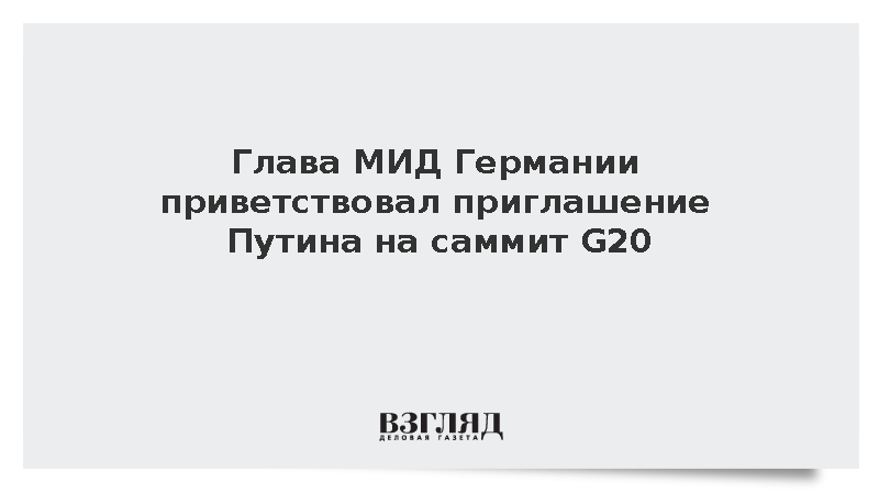Вадефуль приветствовал приглашение Путина на саммит G20