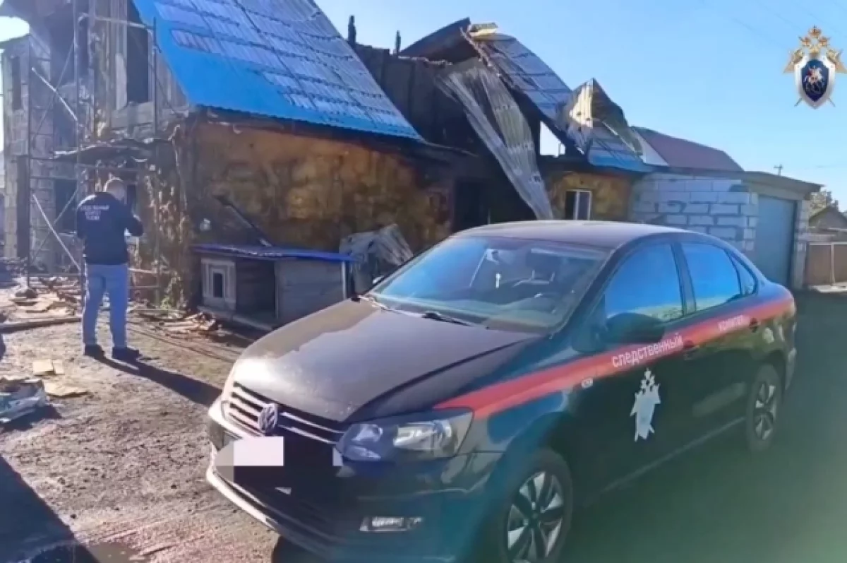 СК показал видео с места пожара в Алейске, где погибли трое детей
