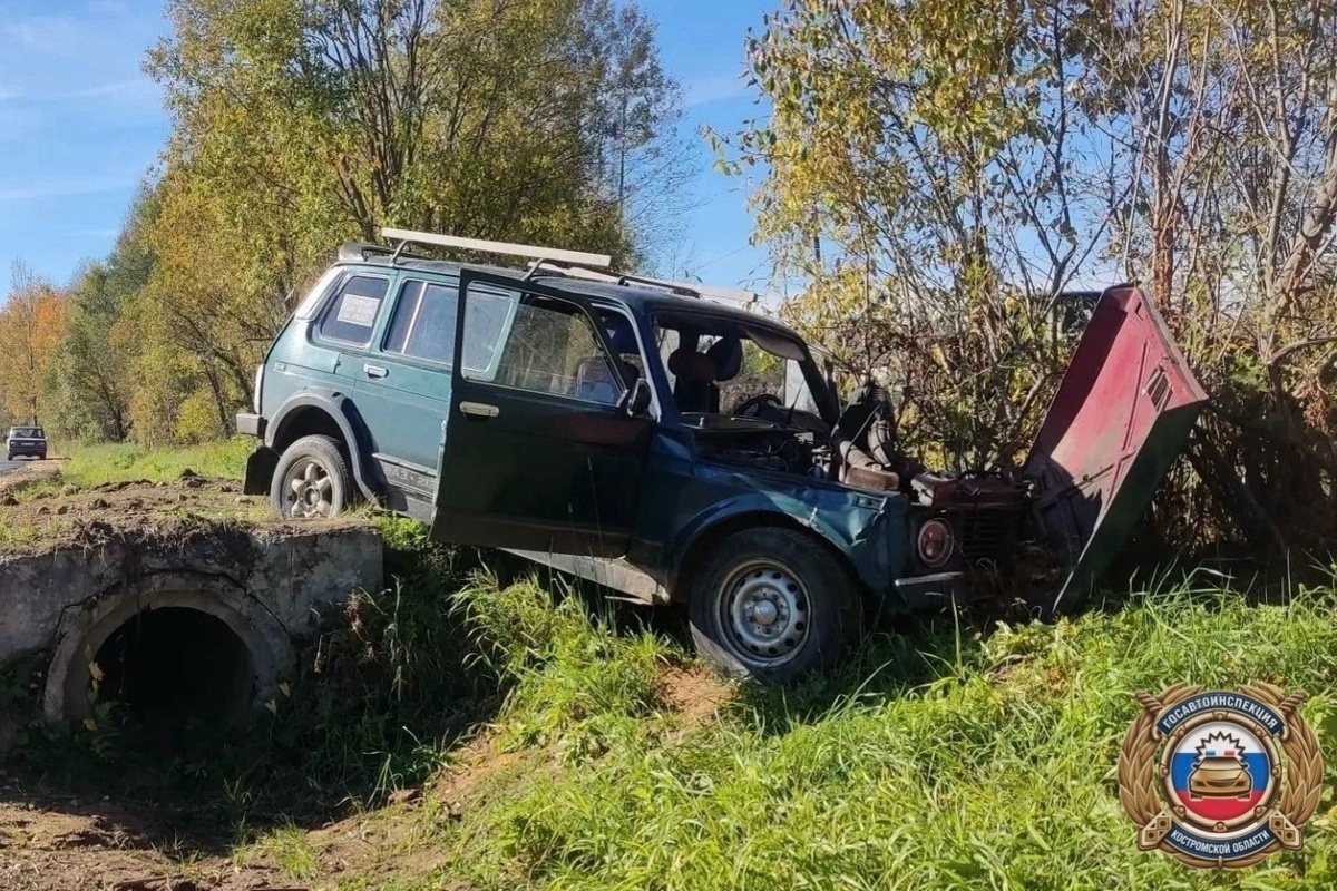 Костромские ДТП: в Мантуровском районе поездка «за добавкой» завершилась в кювете