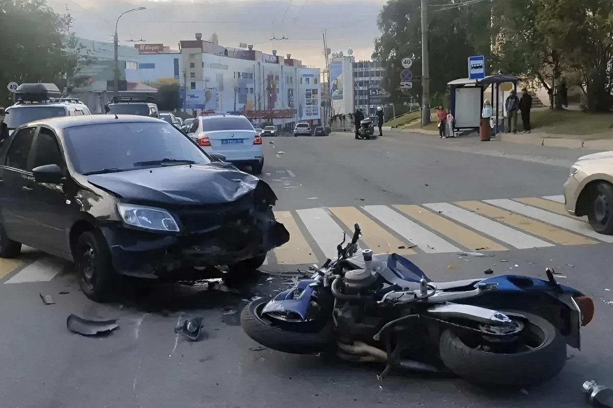 Три ДТП за сутки и два байкера в больнице после столкновений в Мурманске и Кировске