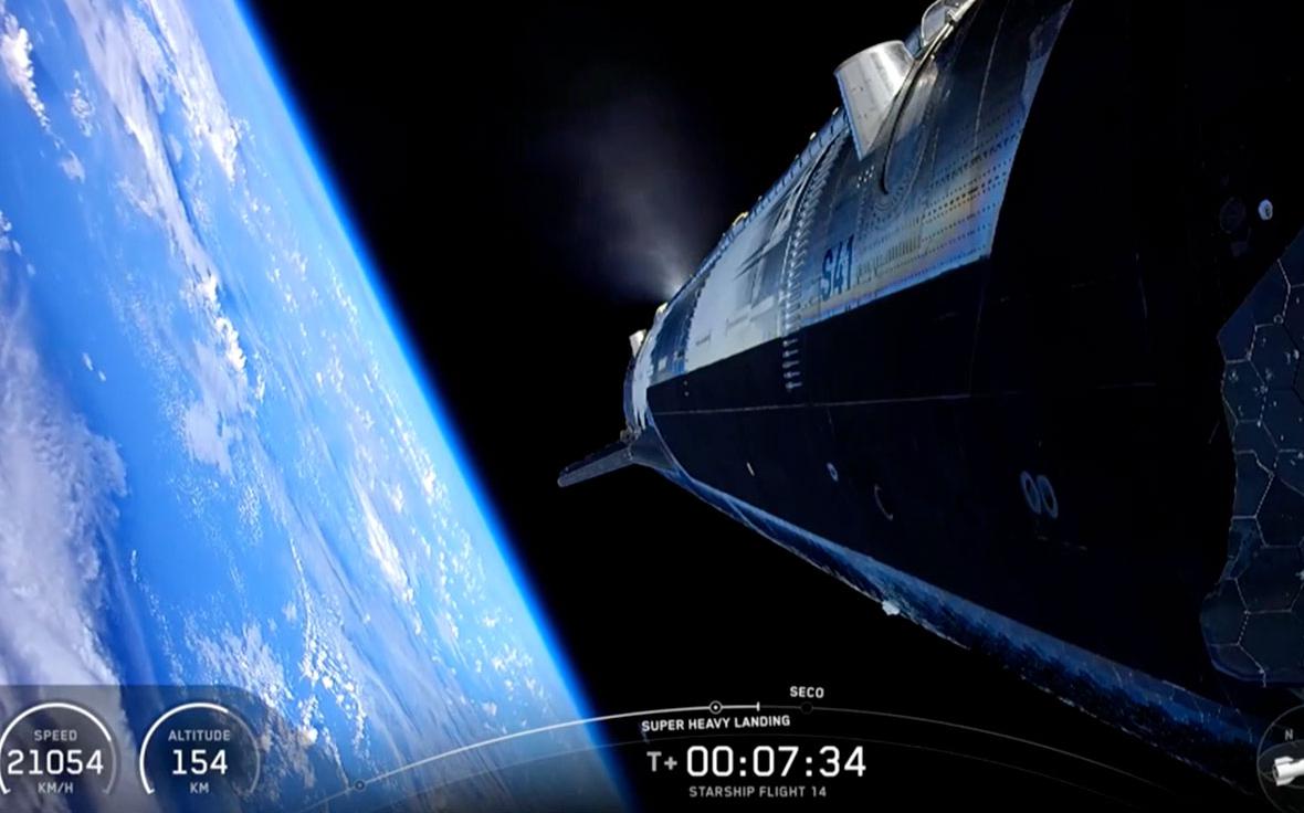 SpaceX впервые запустила Starship на орбиту. Видео