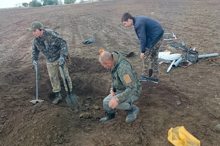 В Ленинском районе Крыма нашли останки неизвестного красноармейца
