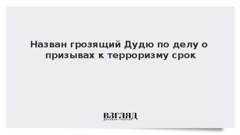 Адвокат Теплякова: Дудю может грозить до семи лет колонии