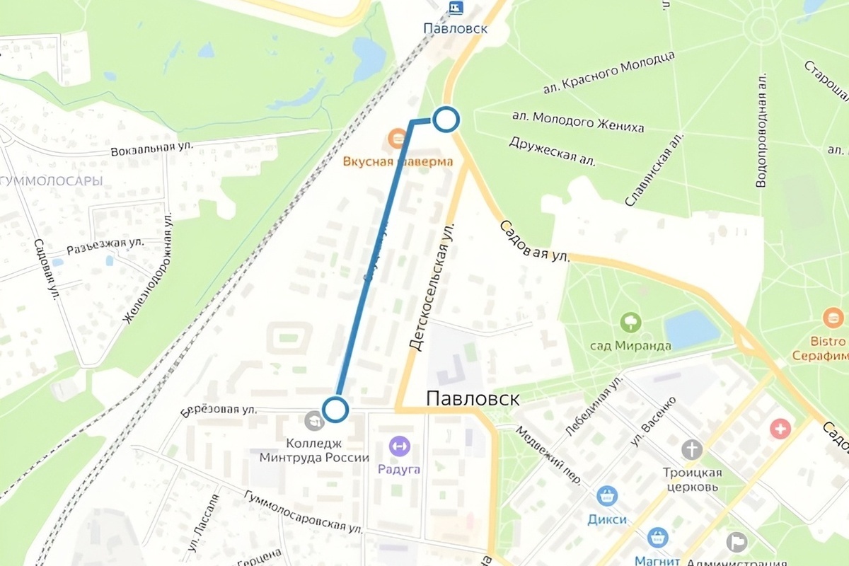 Улицы в Красносельском и Пушкинском районах перекроют на ремонт с 1 октября