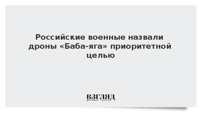 Командир отряда БПЛА «Севера» Сват назвал «Бабу-ягу» приоритетной целью