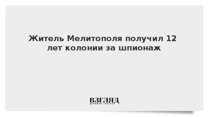 Суд в Запорожской области назначил украинскому шпиону 12 лет колонии