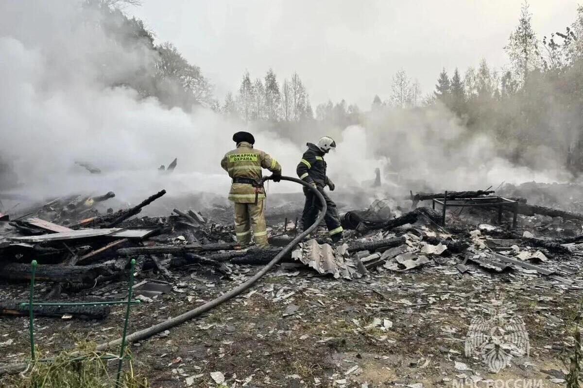 В время пожара в Новгородском округе пострадал один человек и двое погибли